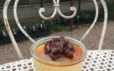 Salted Caramel Brownie topped crème brûlée 