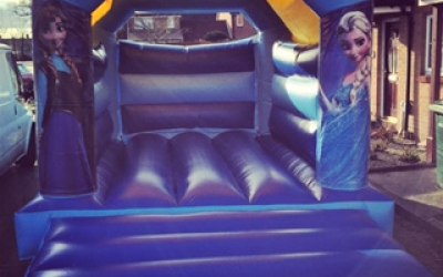 Blue bouncy castle