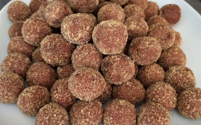 Baileys truffles coated in cinnamon sugar