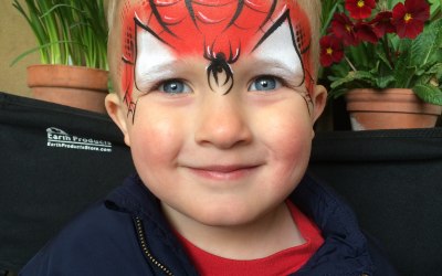 Superhero face paint