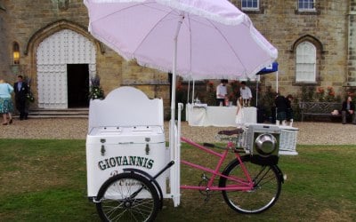 wedding ice cream bicycle hire