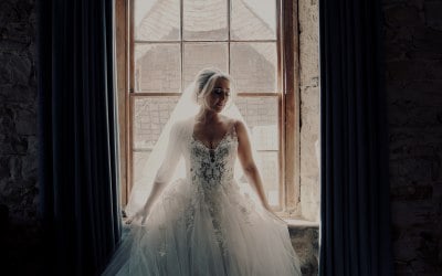 Katie - The bride at Le Petite Chateau Northumberland