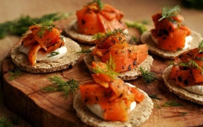 Canapés: Carrot Gravlax