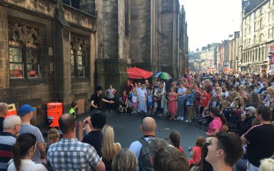 Street show at the Edinburgh Fringe