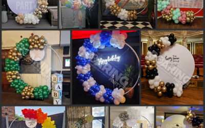Examples of the different balloon hoops we do