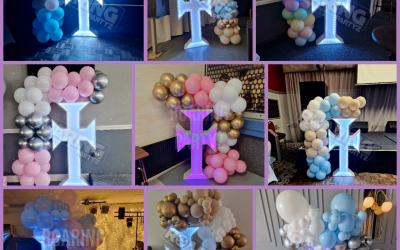 Examples of our light up cross with garlands