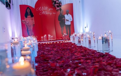 Stunning proposal decor 