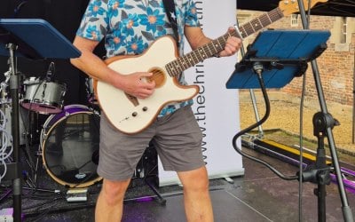 Performing at a local festival