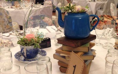 Tea Pot and Books Table Centre