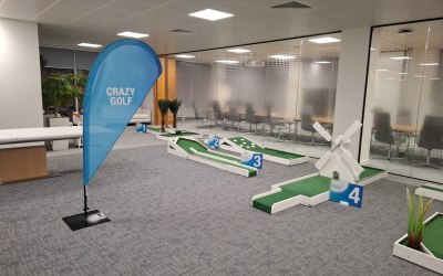 Corporate setup for launch event