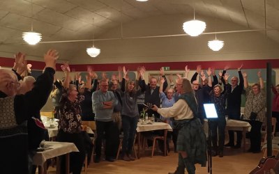 performing at an over 60s event
