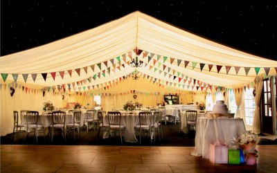 Stylish Bradford wedding marquee, West Yorkshire