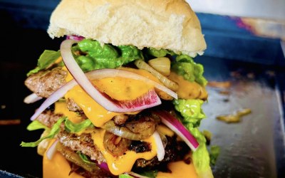 Homemade smashed burger