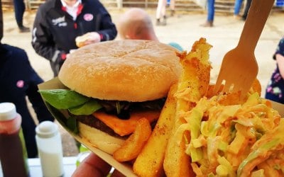 Steak Burger, Triple Cooked Chunky Chips & Home Made Slaw