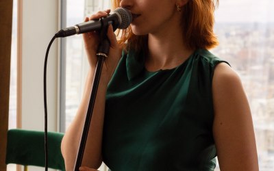 Singing at the Shard.