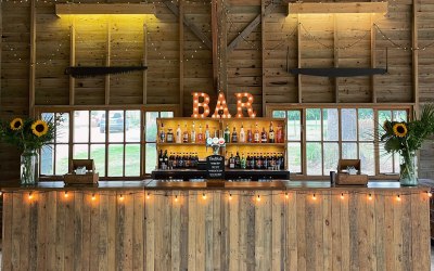 Rustic Bar at Captains Wood Barn