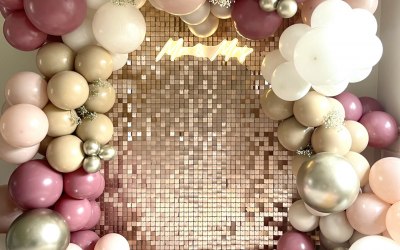 Sequin Wall and Balloons are always perfect combination 