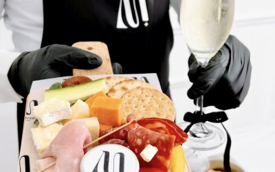 Charcuterie and Bubbly Cart