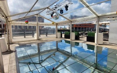 Clear roof marquee for an event in Birmingham