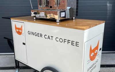 Coffee cart for indoor events
