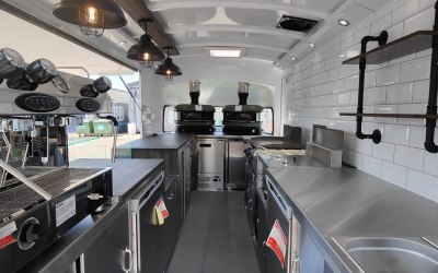 Inside of food truck