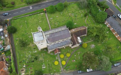 Drone view of Church