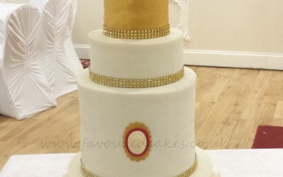 Double Barrel Wedding Cake