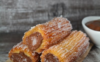 Filled churros with Dulce de Leche