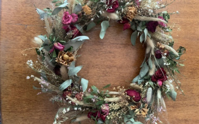 Dried wreath making