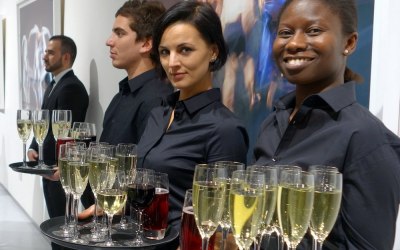 Drinks reception at a London gallery