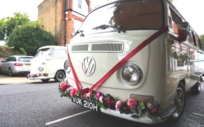 1970 vw camper wedding car