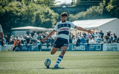 Tommy Mathews kicking a Penalty at Coventry Rugby