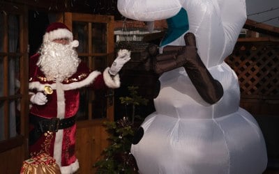 Olaf and our Santa 