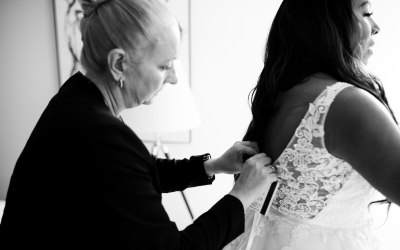 Always on hand to assist with Bridal preparations 