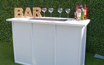 Large White Mobile Self Serve Bar