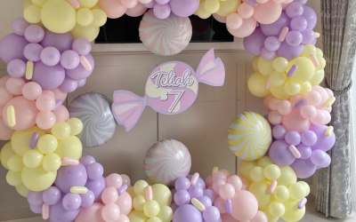 Candyland themed Balloon Hoop with Sprinkles