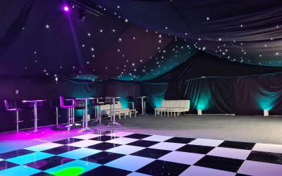 Corporate marquee set up for an event in Slough