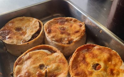 Homemade steak pies