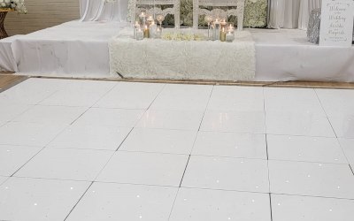 Wedding set up with  dancefloor 