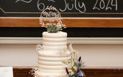 3 tier wedding cake for a special couple 