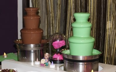 Luxury Belgian milk chocolate with lime green white flavoured chocolate