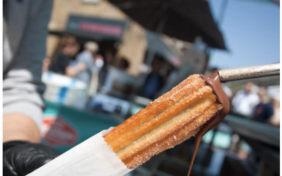 Filling a churro with Vegan Nutella