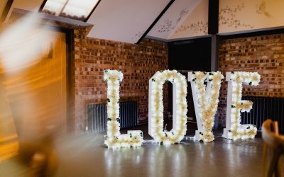 Floral Light Up Love Letters