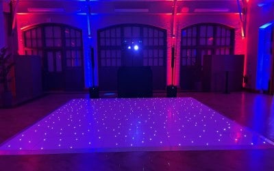 add uplighters & dance floor