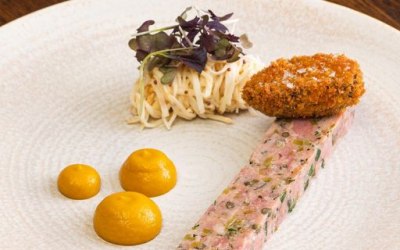 Ham Hock with Piccalilli puree