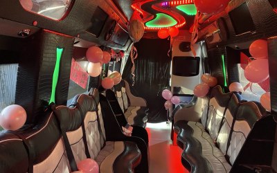 Interior of High Profile Party Bus