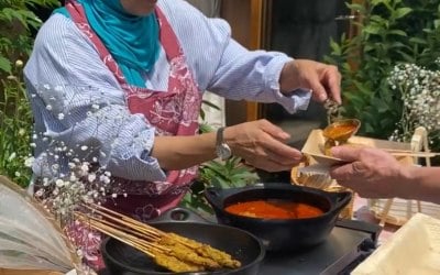 Satay Station at Wedding Celebration event