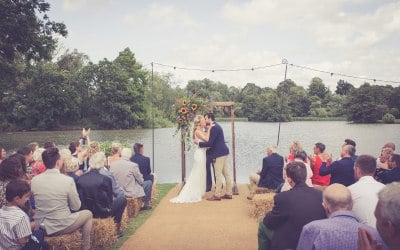 Wedding Venue, Wooden Arch & Lighting