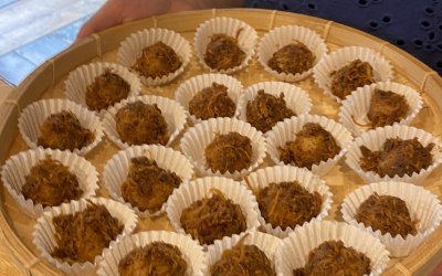 Sticky Rice Bon-bon Canapes