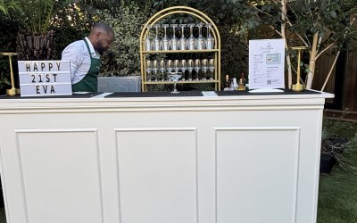 21st Birthday bar set up